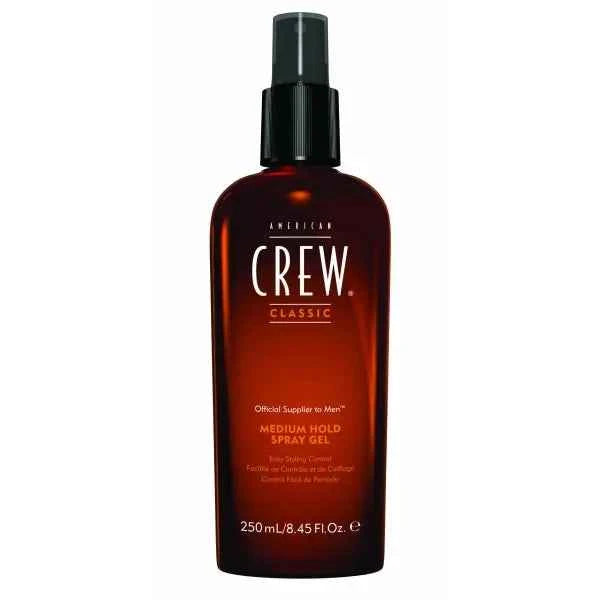 American CREW Medium Hold Spray – Gel Easy Styling Control Unisex, 250 ml