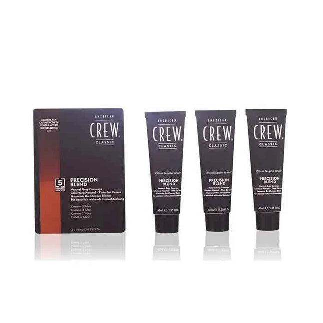 American CREW Precision Blend 5 6 Medium Ash for Men, Set 3 Pieces