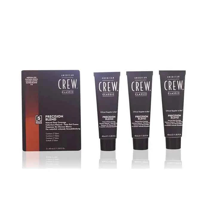 American CREW Precision Blend 5 6 Medium Ash for Men, Set 3 Pieces