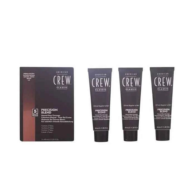 American CREW Precision Blend 4 5 Medium Natural for Men, Set 3 Pieces