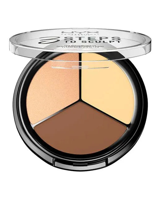 NYX 3 Steps to Sculpt Face Sculpting Palette Light Unisex, 5 g