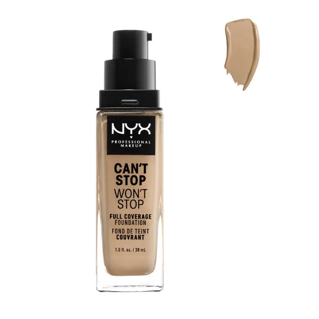 NYX Can´t Stop Won´t Stop Full Coverage – Foundation Soft Beige Unisex, 30 ml