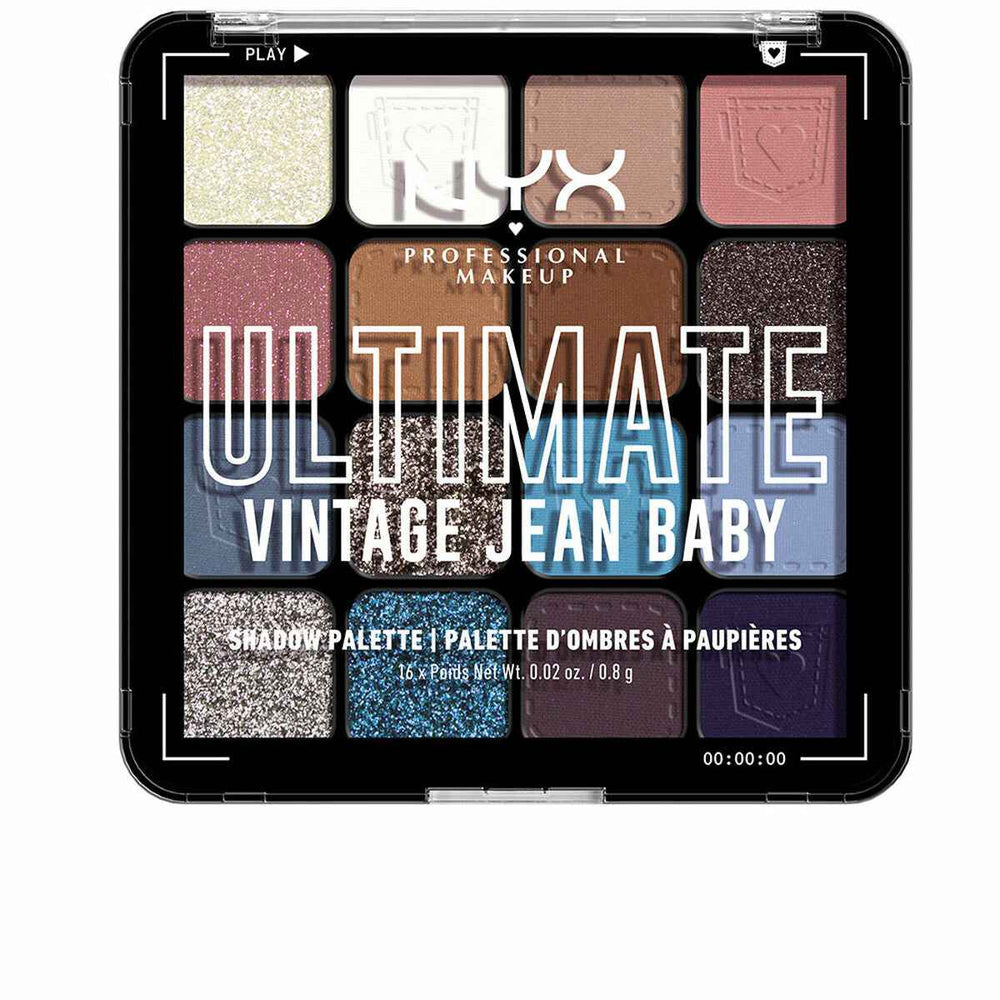 NYX Ultimate Vintage Jean Baby Paleta De Sombras, 16 X 0,8 g