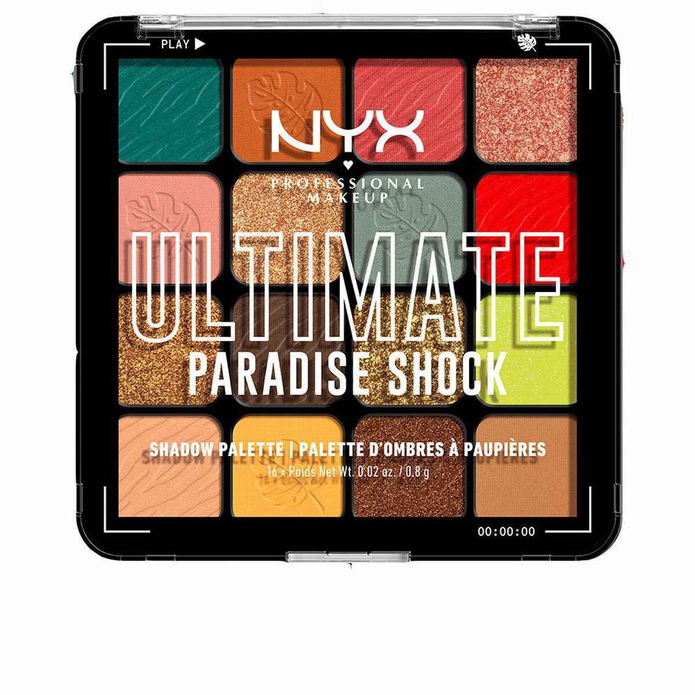 NYX Ultimate Paradise Shock Paleta De Sombras, 16 X 0,8 g