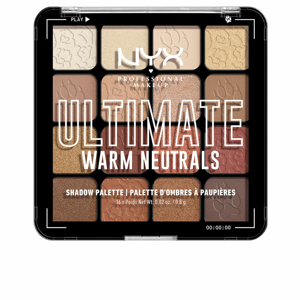 NYX Ultimate Shadow Palette Warm Neutrals, 16 X 0,83 g