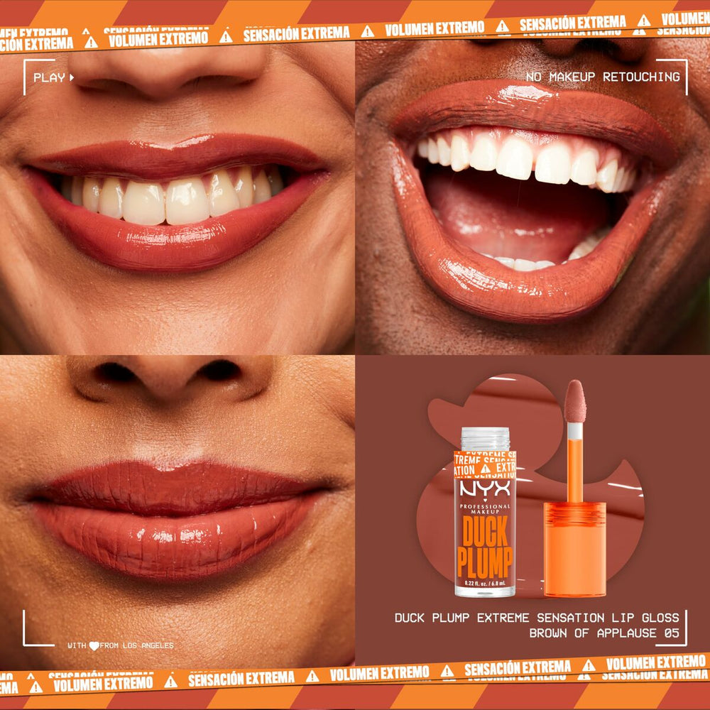 NYX Duck Plump Brillo De Labios Brown Of Applause Unisex, 6,8 ml