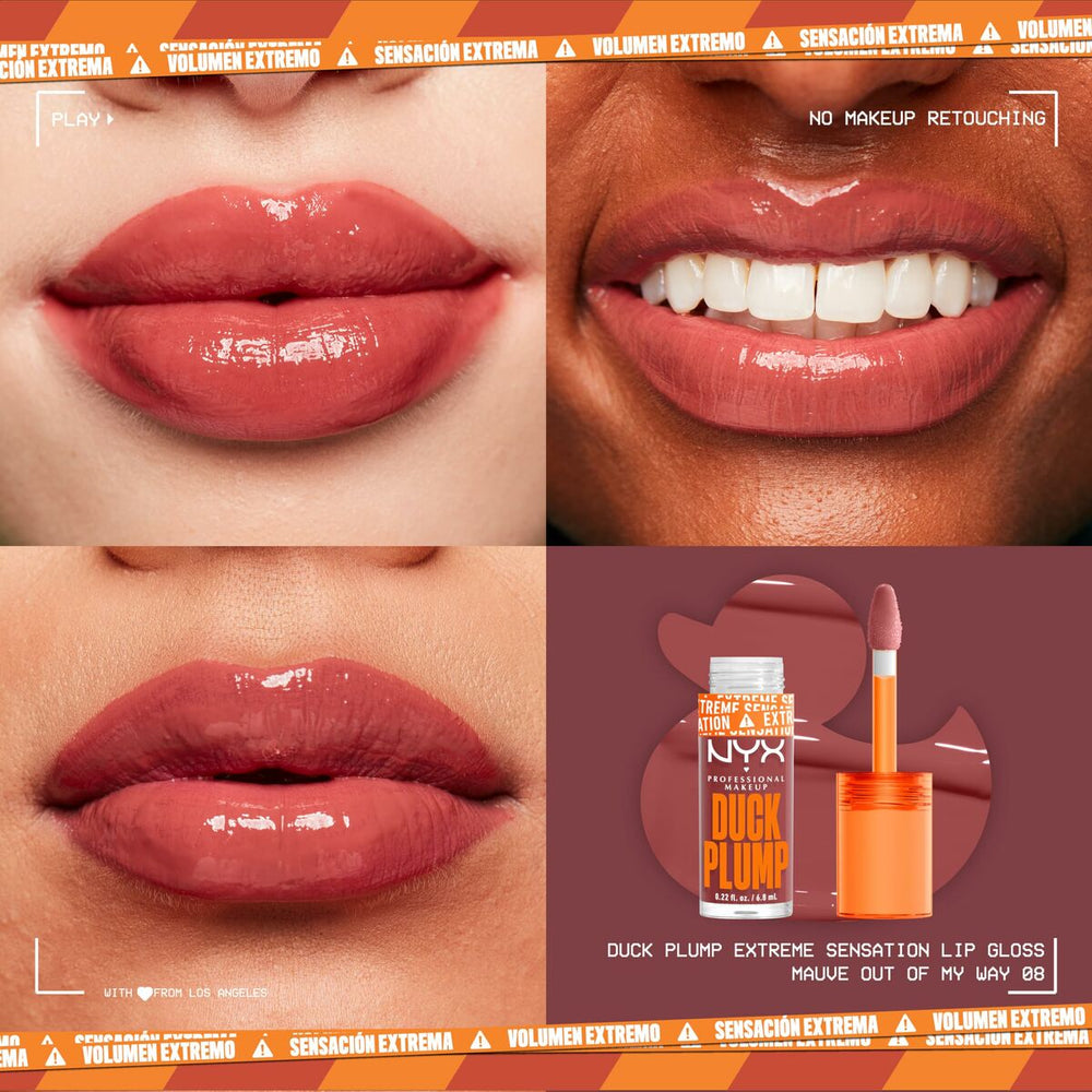 NYX Duck Plump Brillo De Labios Mauve Out Of My Way Unisex, 6,8 ml