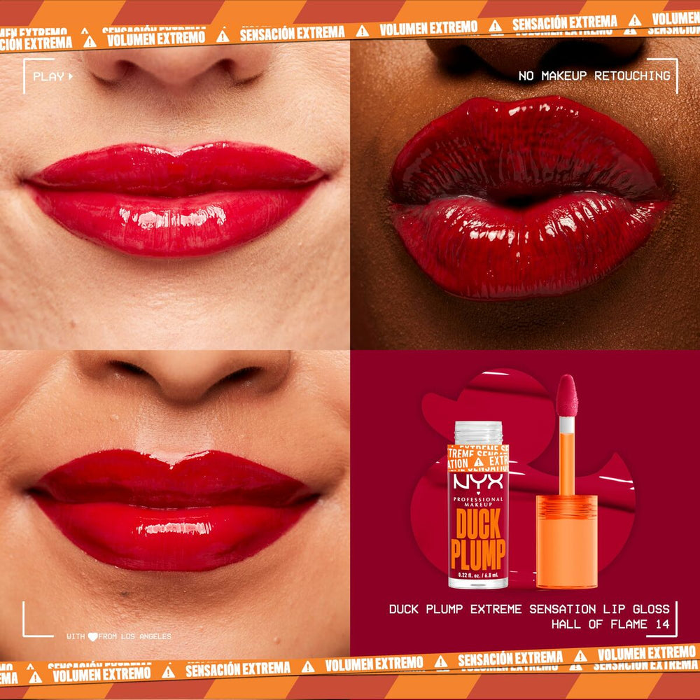 NYX Duck Plump Brillo De Labios Hall Of Flame Unisex, 6,8 ml