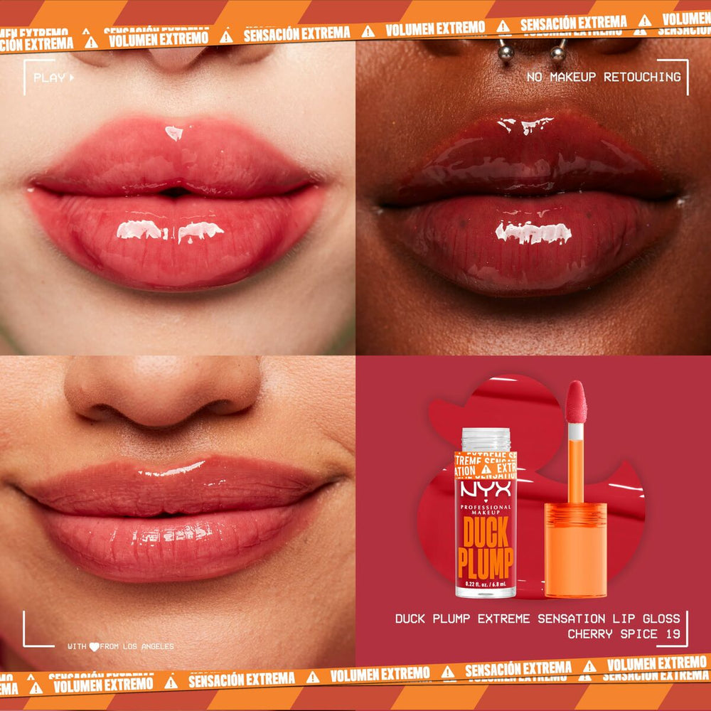 NYX Duck Plump Brillo De Labios Cherry Spicy Unisex, 6,8 ml