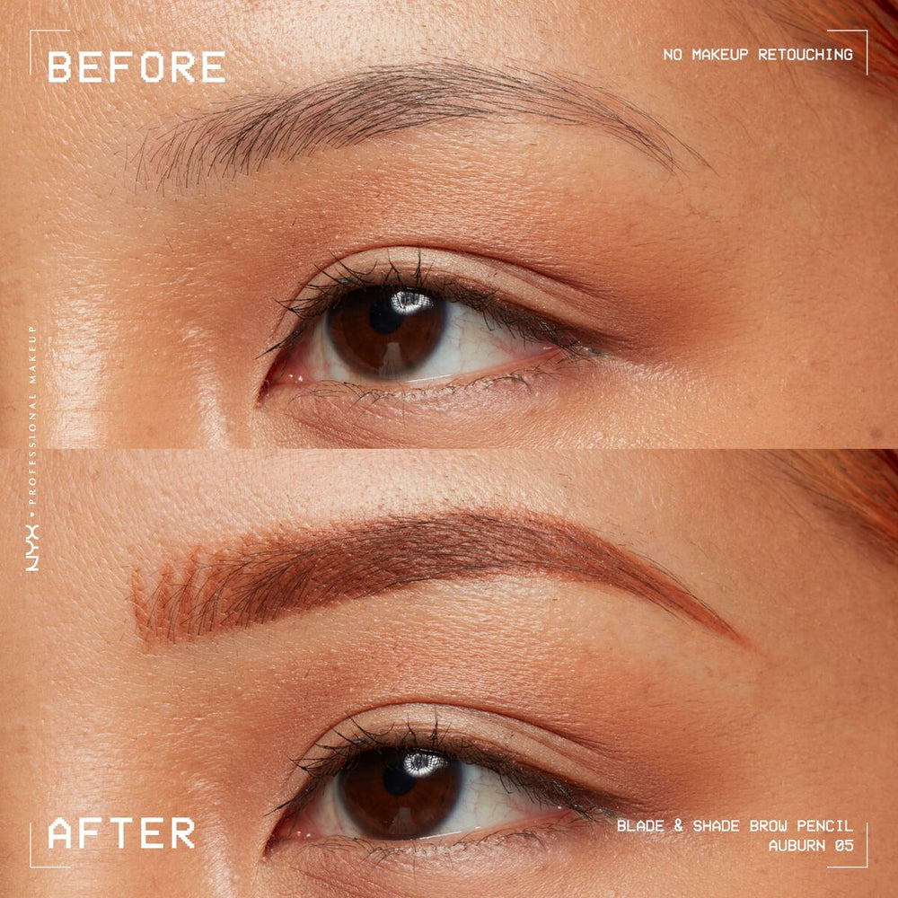 NYX Blade y Shade Nano Lápiz De Cejas 05-Auburn 1 U Unisex
