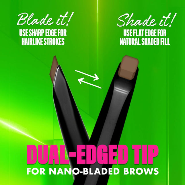 NYX Blade y Shade Nano Lápiz De Cejas 06-Rich Auburn 1 U Unisex