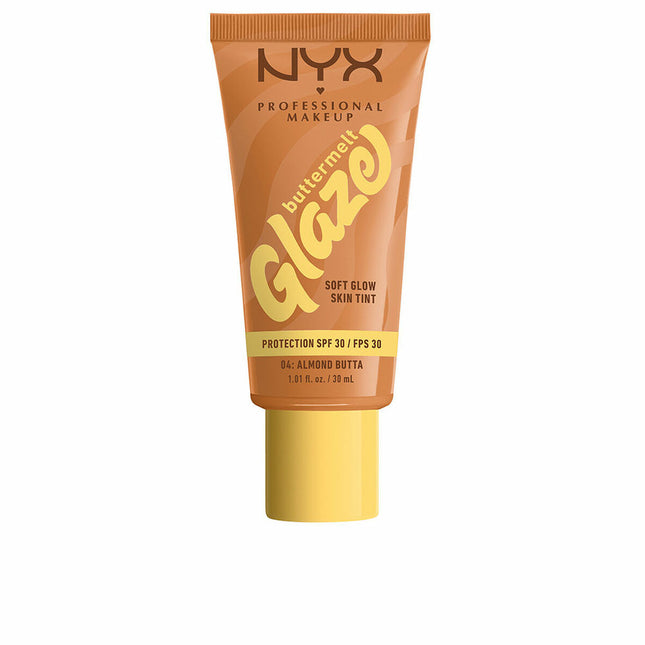 NYX Buttermelt Glaze Protector Solar Tint Spf30 04-Almond Butta Unisex, 30 ml