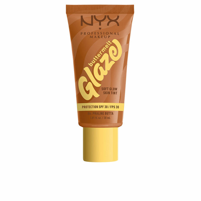 NYX Buttermelt Glaze Protector Solar Tint Spf30 06-Praline Butta Unisex, 30 ml