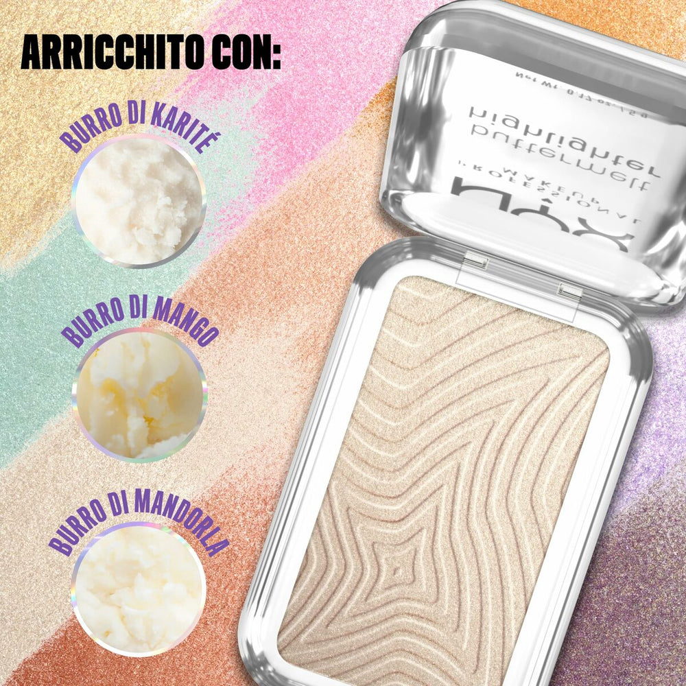 NYX Buttermelt Highlighter Iluminador En Polvo 5-Bright y Butta, 5 g
