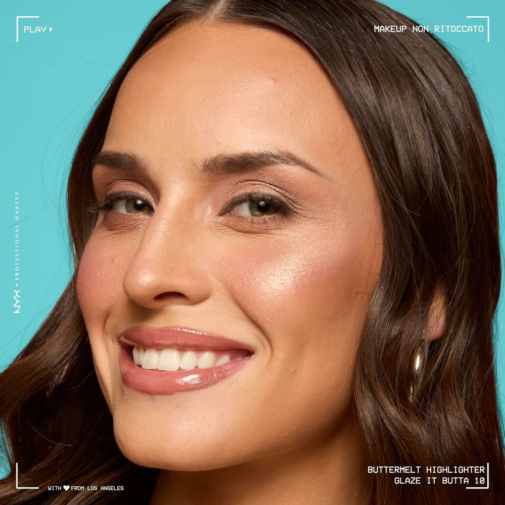 NYX Buttermelt Highlighter Iluminador En Polvo 10-Glaze It Butta, 5 g
