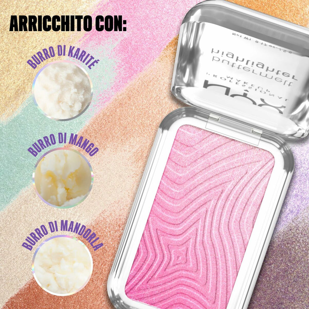 NYX Buttermelt Highlighter Iluminador En Polvo 15-U Butta Werk, 5 g