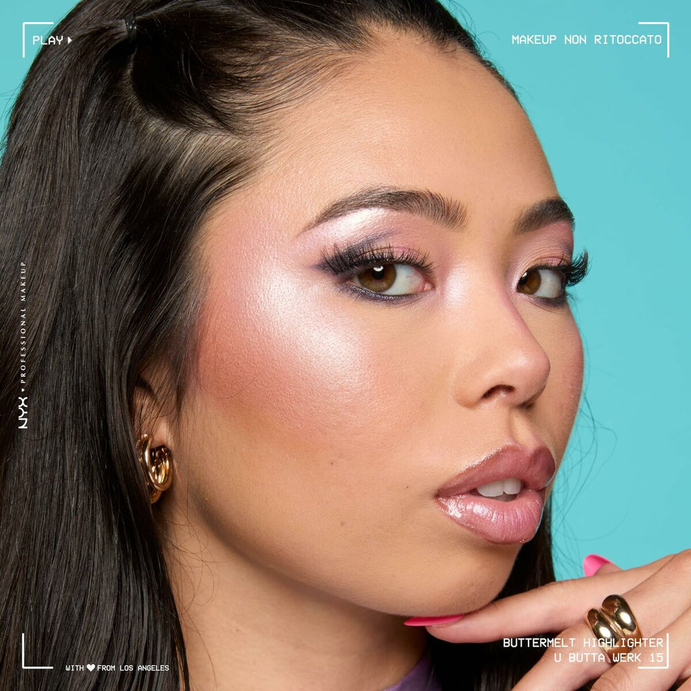 NYX Buttermelt Highlighter Iluminador En Polvo 15-U Butta Werk, 5 g