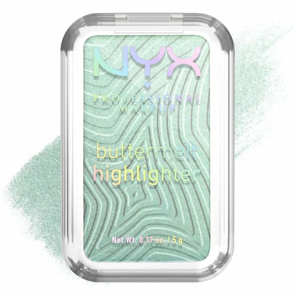 NYX Buttermelt Highlighter Iluminador En Polvo Butta Mint, 5 g