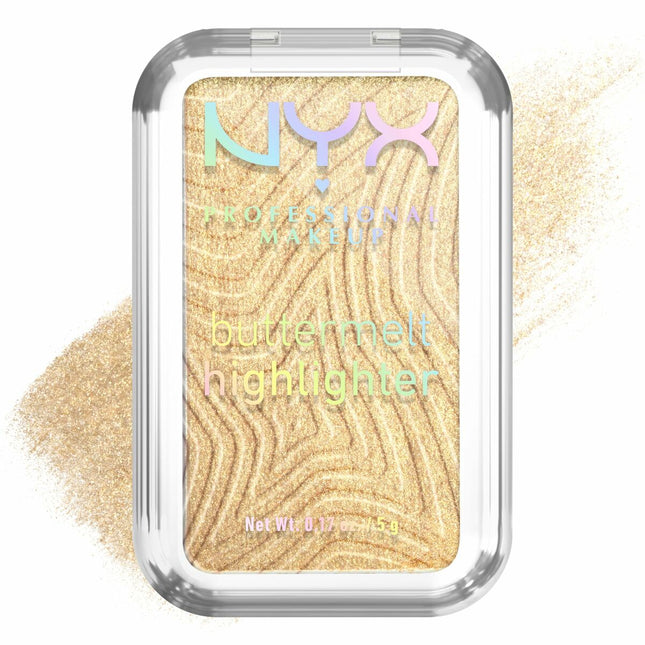 NYX Buttermelt Highlighter Iluminador En Polvo 25-Butta Than Gold, 5 g