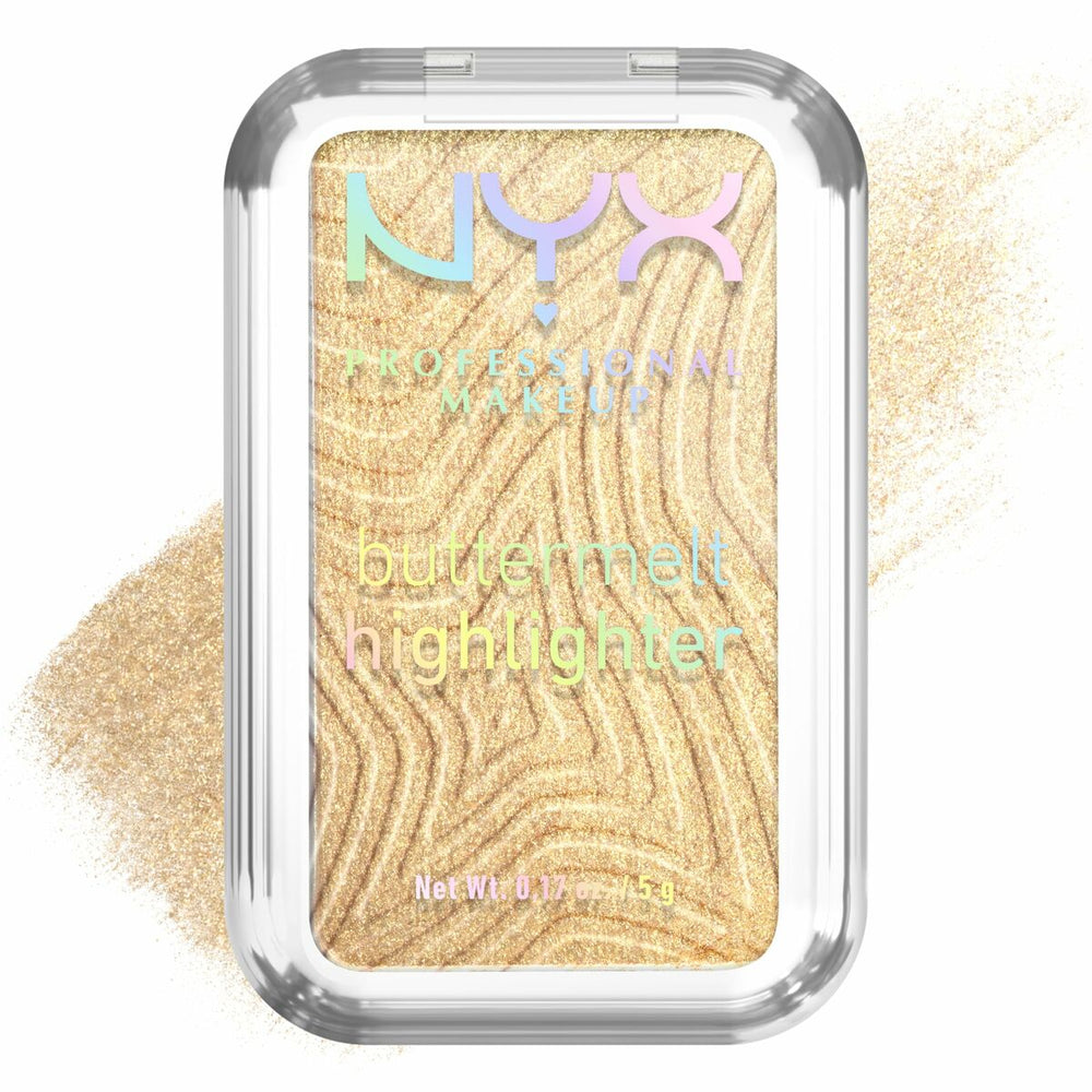 NYX Buttermelt Highlighter Iluminador En Polvo 25-Butta Than Gold, 5 g