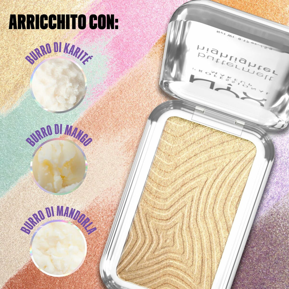 NYX Buttermelt Highlighter Iluminador En Polvo 25-Butta Than Gold, 5 g