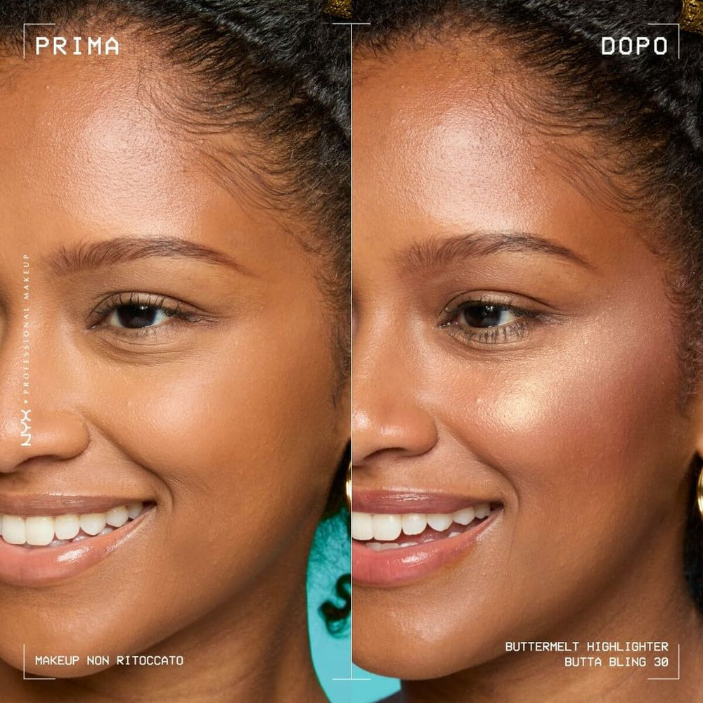 NYX Buttermelt Highlighter Iluminador En Polvo 30-Butta Bling, 5 g