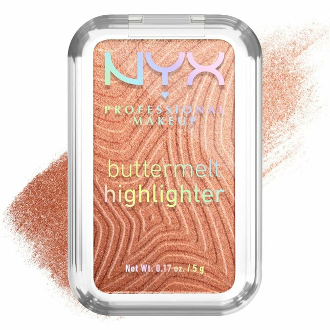 NYX Buttermelt Highlighter Iluminador En Polvo 35-Butta In Bronze, 5 g