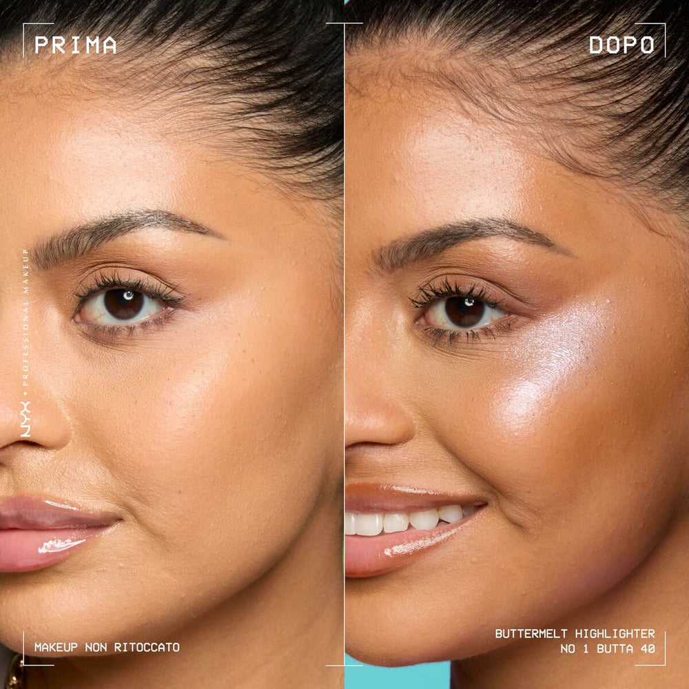 NYX Buttermelt Highlighter Iluminador En Polvo 40-No 1 Butta, 5 g