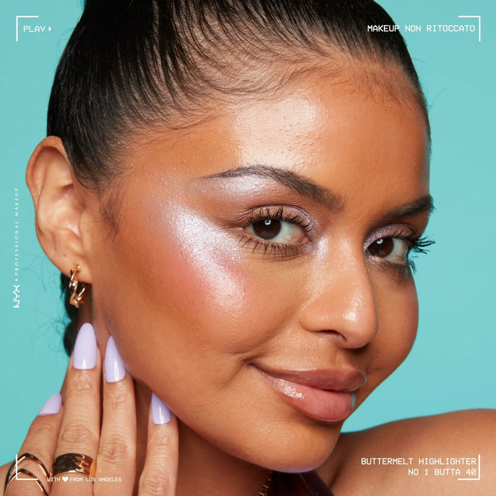 NYX Buttermelt Highlighter Iluminador En Polvo 40-No 1 Butta, 5 g