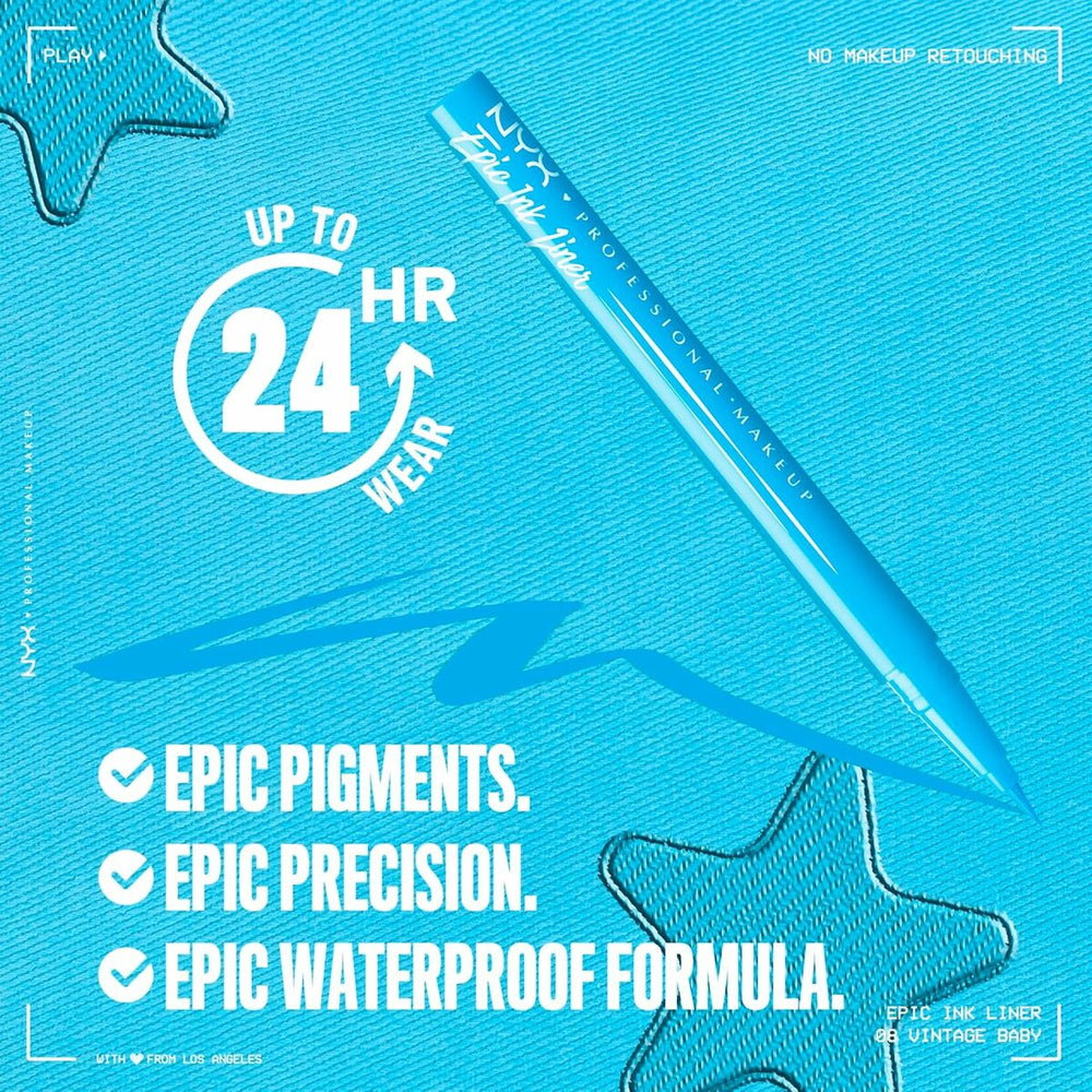 NYX Epic Ink Liner Eyeliner Waterproof 8-Vintage Baby Unisex, 1 ml