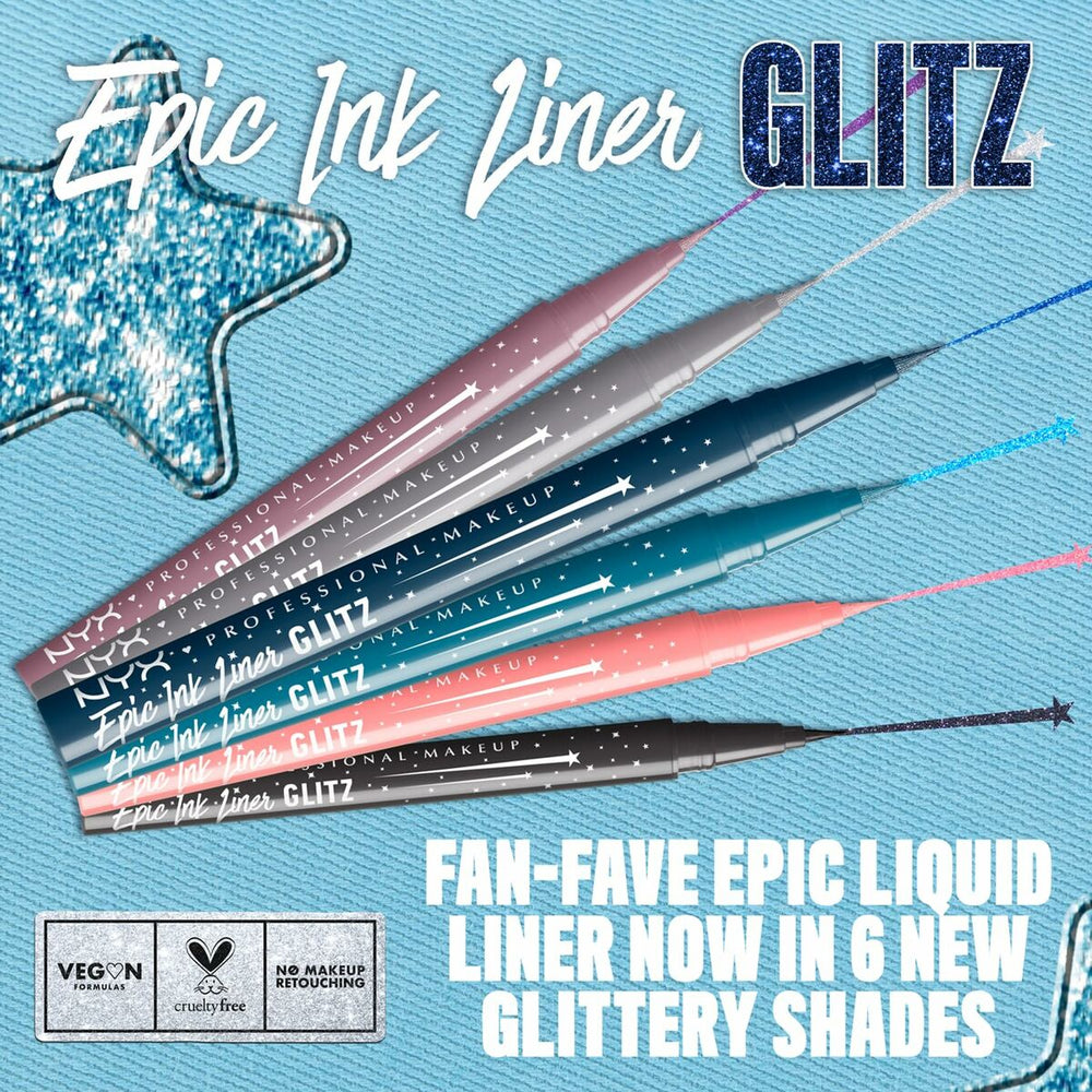 NYX Epic Ink Liner Glitz Eyeliner Waterproof 04-Shimmer Stitch Unisex, 1 ml
