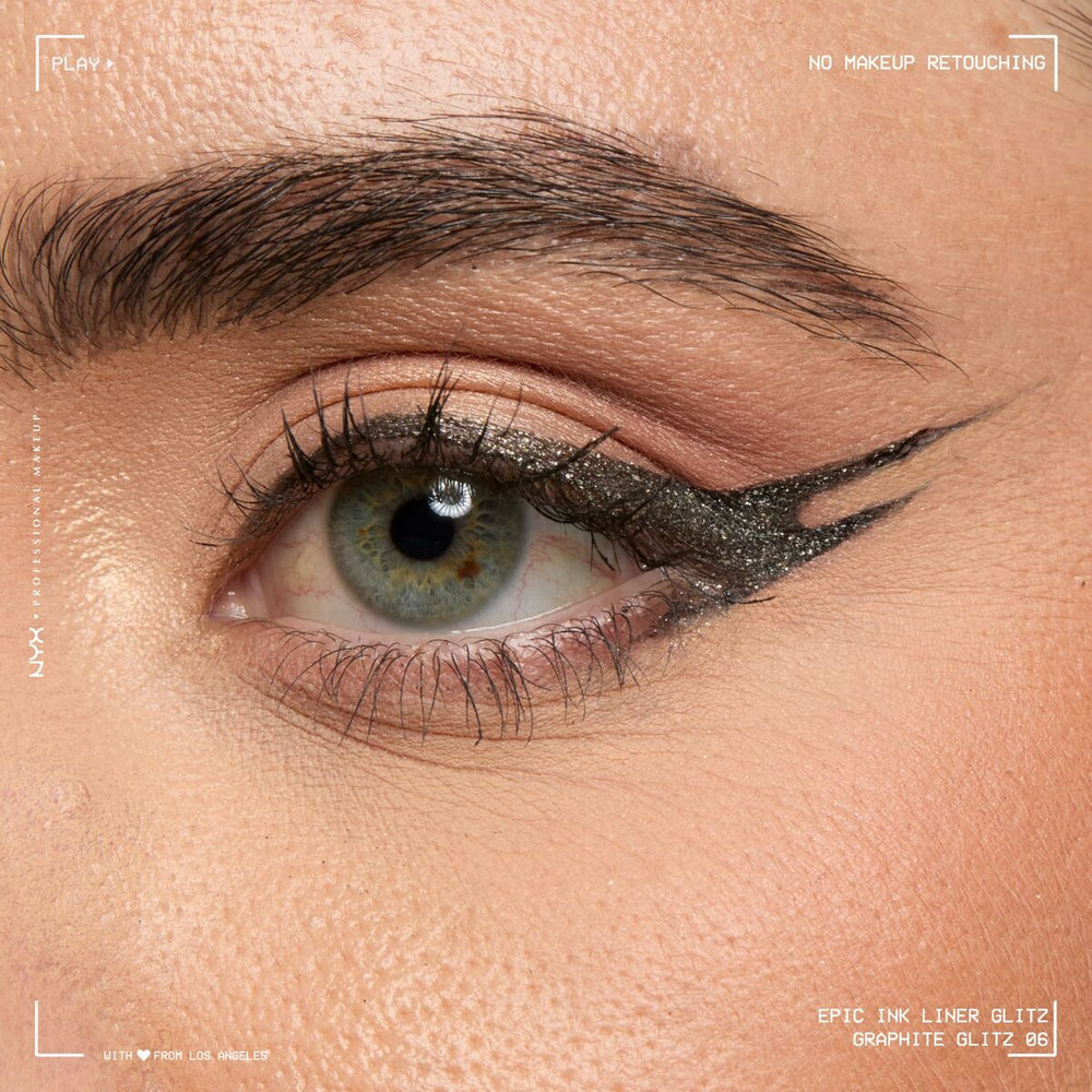 NYX Epic Ink Liner Glitz Eyeliner Waterproof 07-Graphite Glitz Unisex, 1 ml