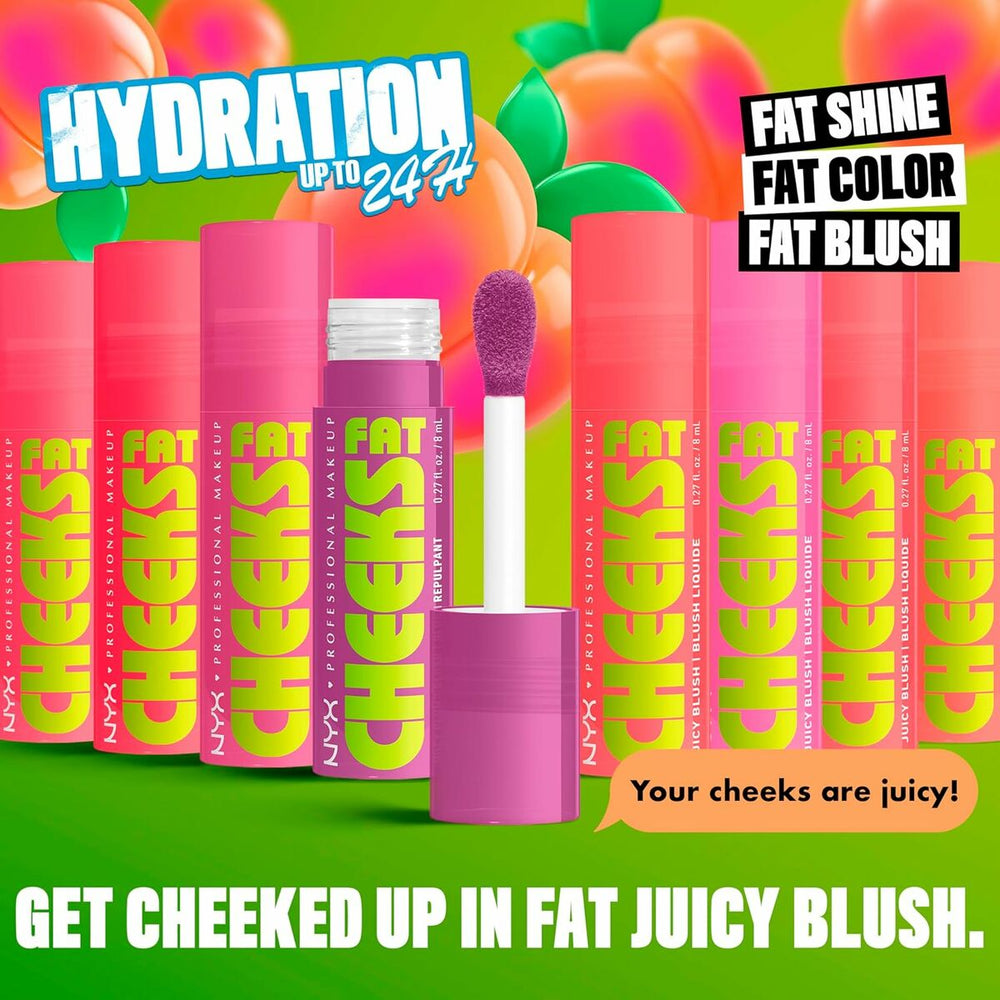 NYX Fat Cheeks Colorete Líquido Hidratante 03-Guava Gush, 8 ml