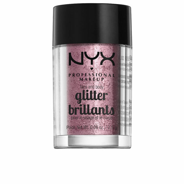 NYX Glitter Brillants Face and Body Rose Unisex, 2,5 g