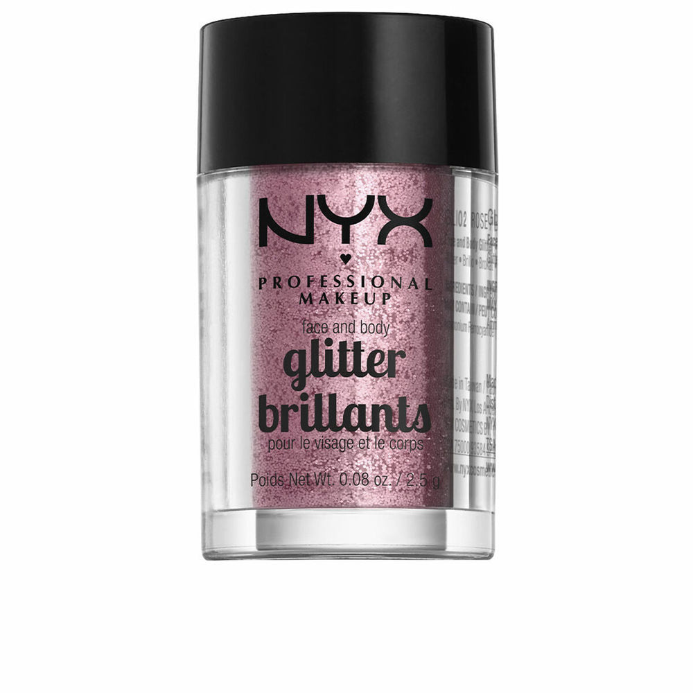 NYX Glitter Brillants Face and Body Rose Unisex, 2,5 g