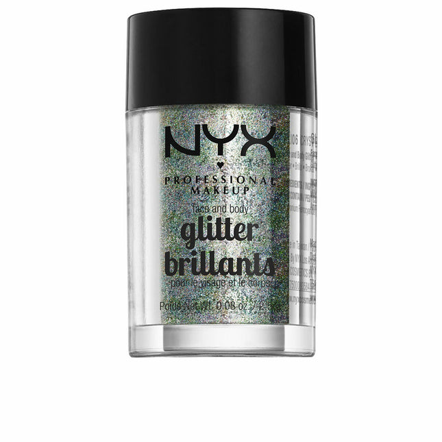 NYX Glitter Brillants Face and Body Crystal Unisex, 2,5 g