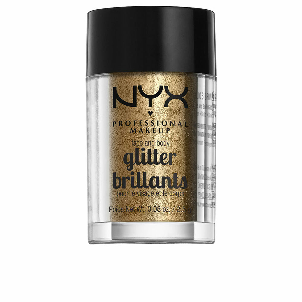 NYX Glitter Brillants Face and Body Bronze Unisex, 2,5 g