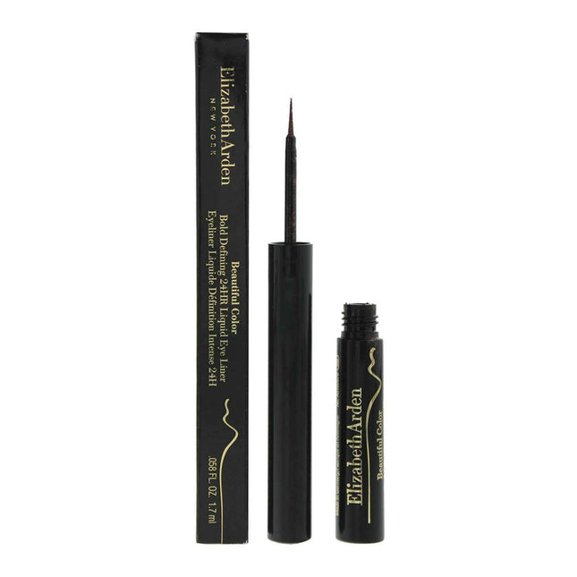 Elizabeth Arden Beautiful Color Felt-Tip – Liquid Eyeliner for Women, 02, Gilded Brown, 1.7 ml