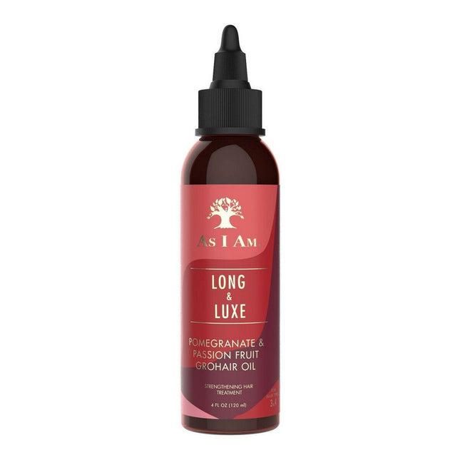 AS I AM Long and Luxe Pomegranate y Passion Fruit Grohair Oil Unisex, 120 ml