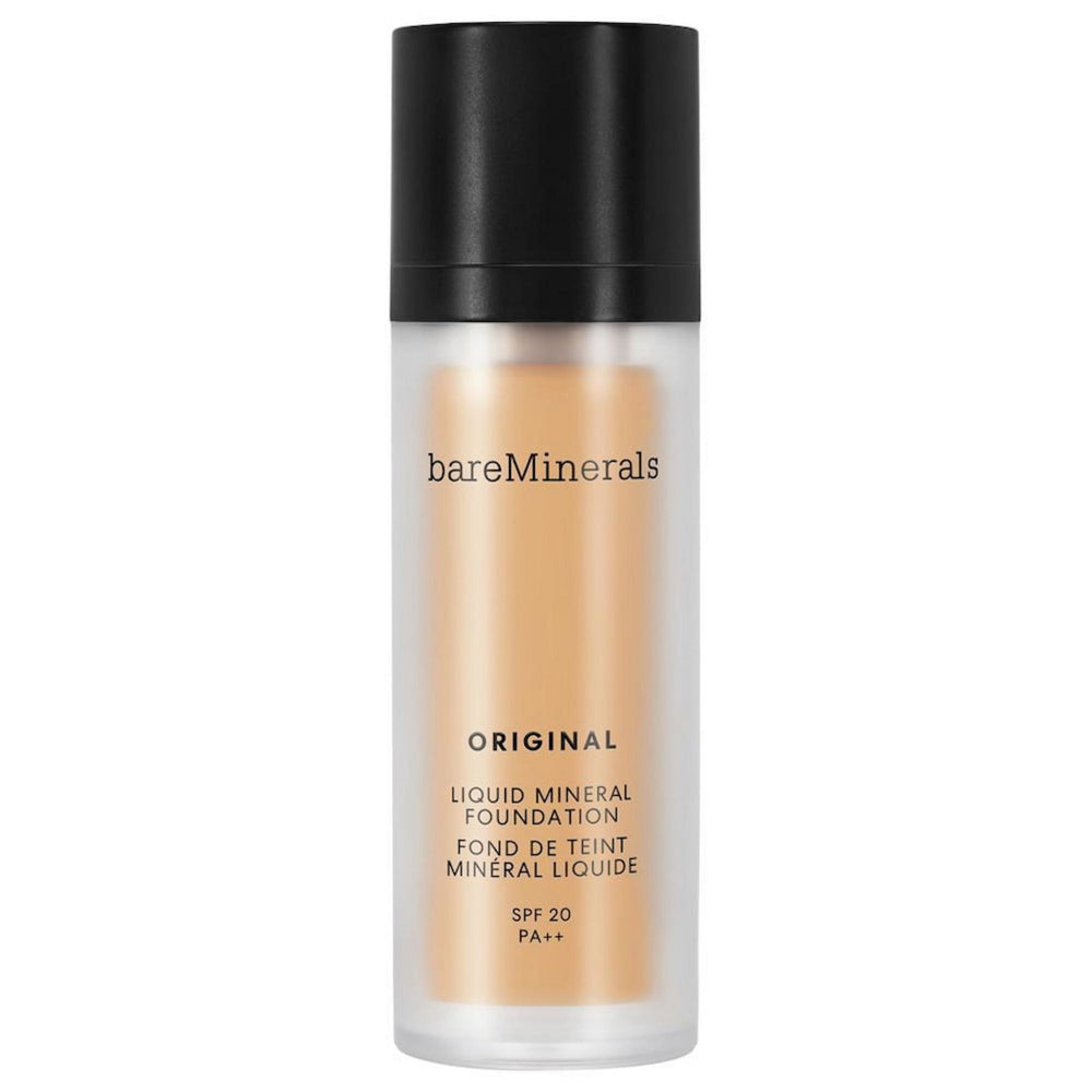 BareMinerals Original Liquid Mineral Luminous – Liquid Foundation for Women, 18, Medium Tan, SPF 20, 30 ml