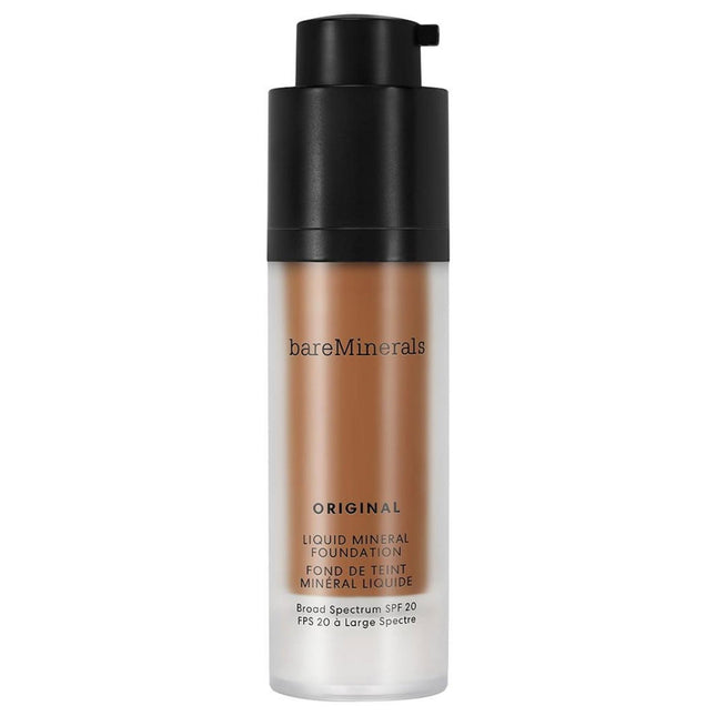 BareMinerals Original Liquid Mineral Luminous – Liquid Foundation for Women, 25, Golden Dark, SPF 20, 30 ml