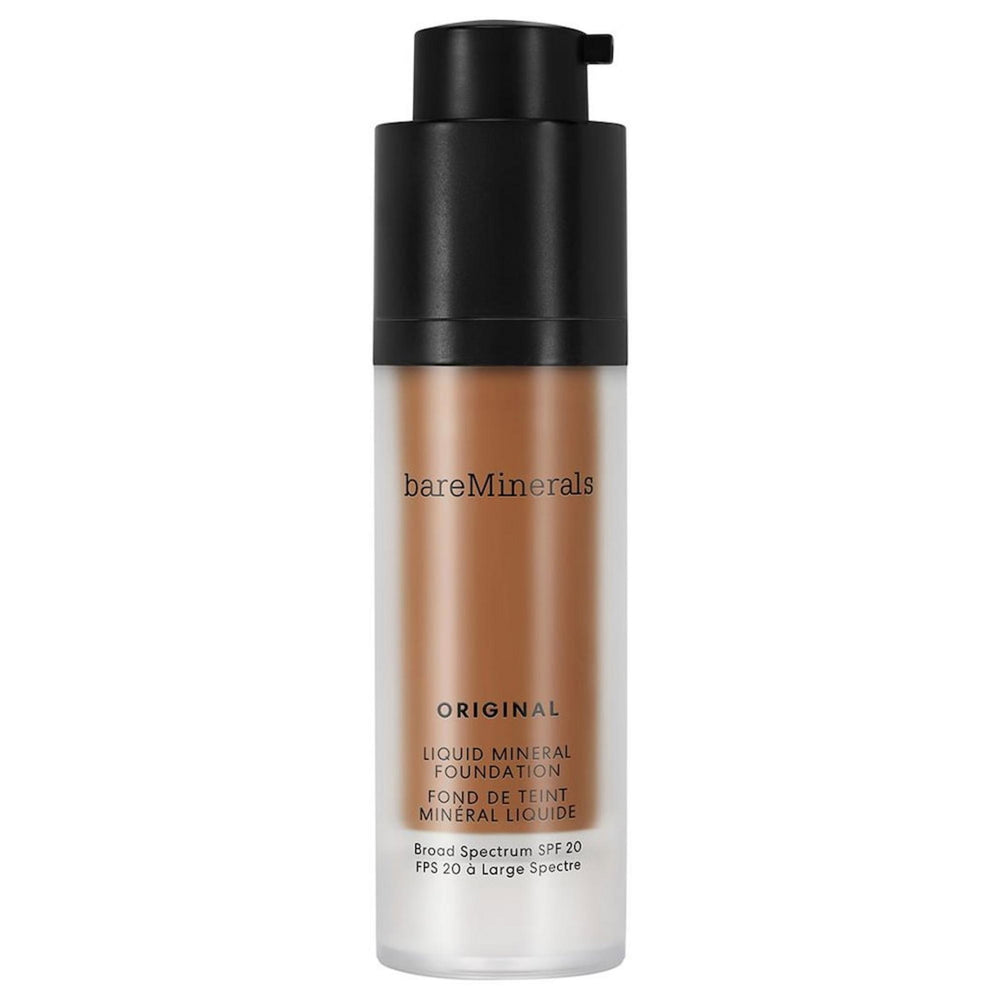 BareMinerals Original Liquid Mineral Luminous – Liquid Foundation for Women, 25, Golden Dark, SPF 20, 30 ml