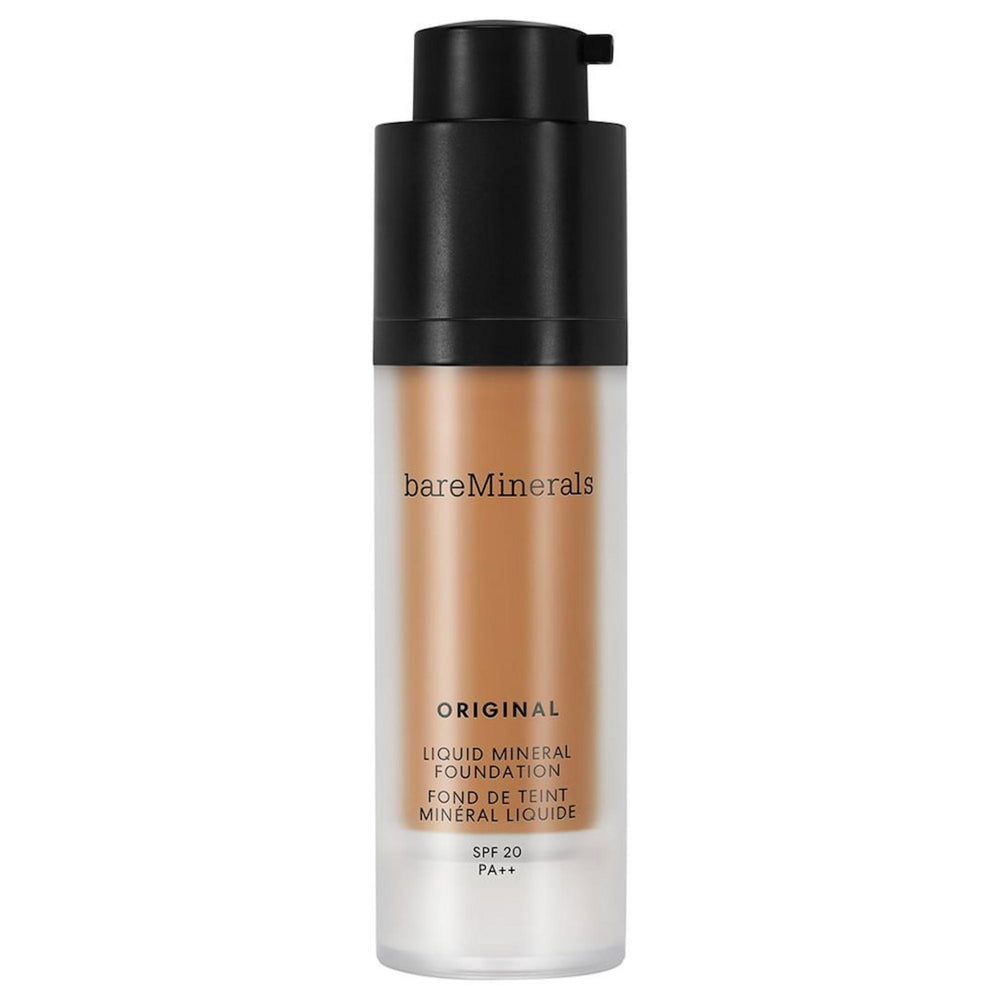 BareMinerals Original Liquid Mineral Luminous – Liquid Foundation for Women, 24, Neutral Dark, 20 SPF, 30 ml