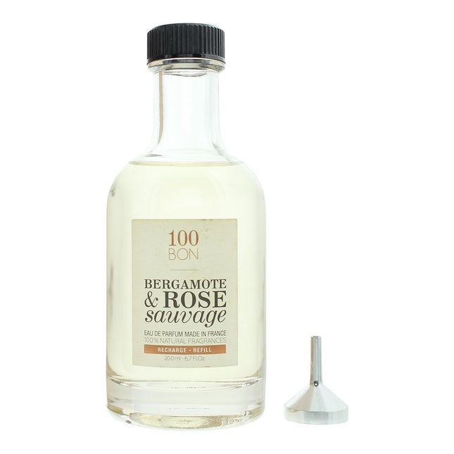 100 Bon Bergamote & Rose Sauvage – Eau de Parfum Unisex, Refill, 200 ml Tester
