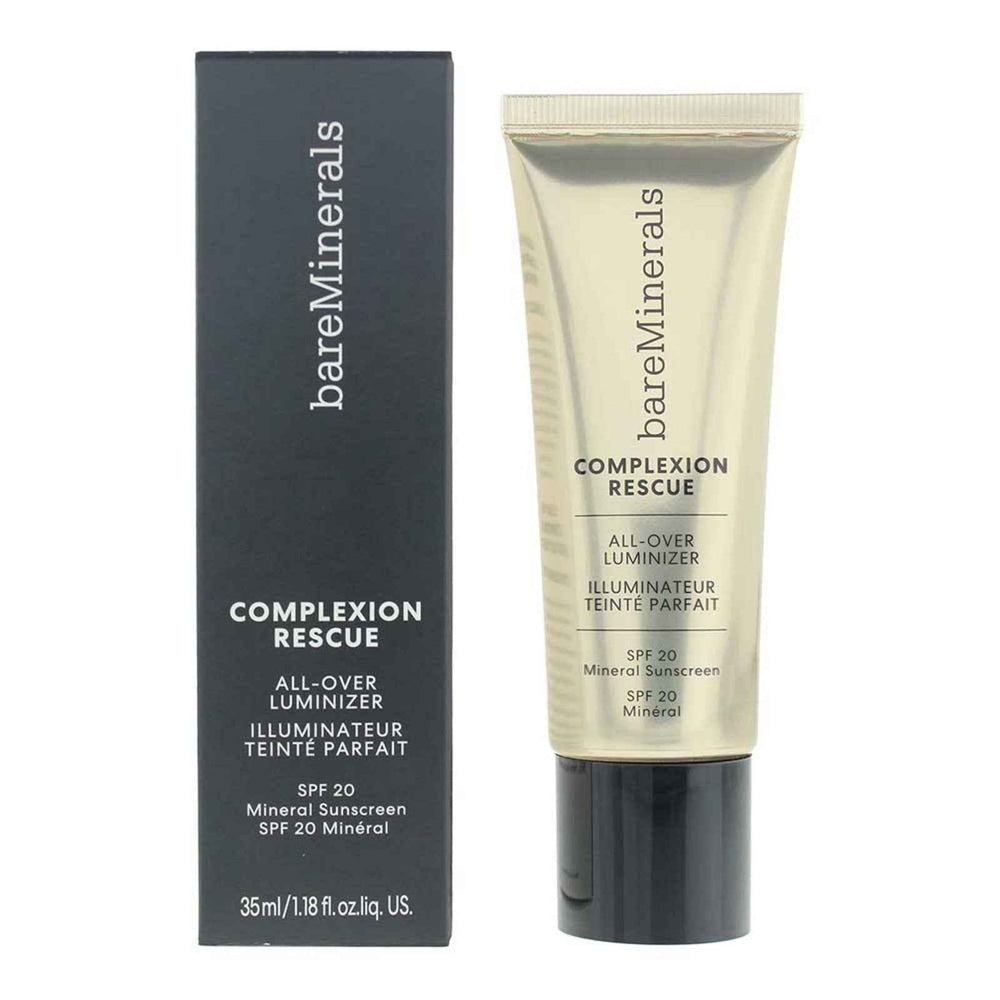 BareMinerals Complexion Rescue Illuminating – Liquid Highlighter for Women, Golden Peach, SPF 20, For Face, 35 ml