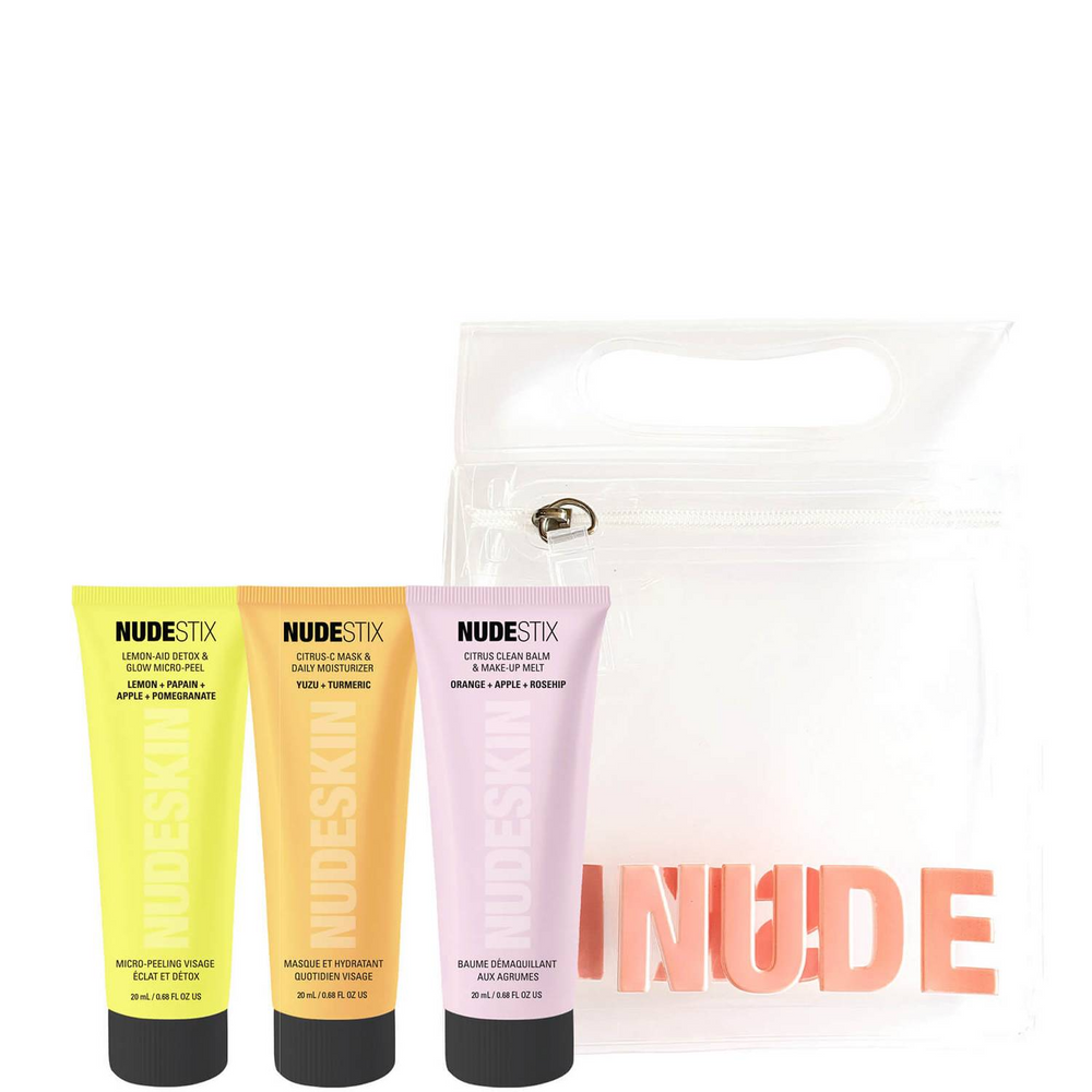 Nudestix 3-Step Citrus Renew Set Nudestix: Lemon-Aid Detox & Glow Paraben-Free Anti-Dullnes – Peeling Lotion for Women, 20 ml + Nudeskin Citrus-C, Moisturizing, Cream Mask, For Face, 20 ml + Nudeskin, Citrus,…