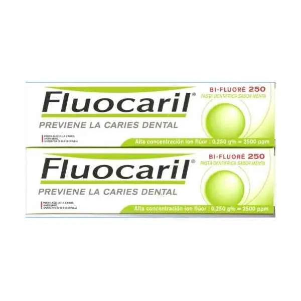 Fluocaril Pasta Dentífrica Sabor Menta Prevención Caries, 2x125 ml