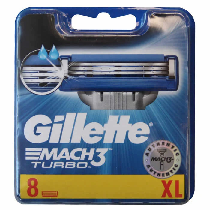 Gillette Gillete Mach3 Turbo 8 Units XL Unisex