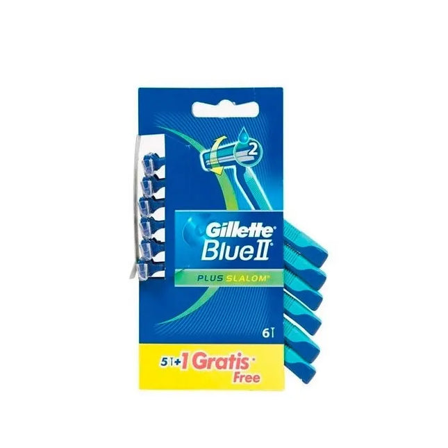 Gillette Blue II Plus Slalom Unisex, 6 Units