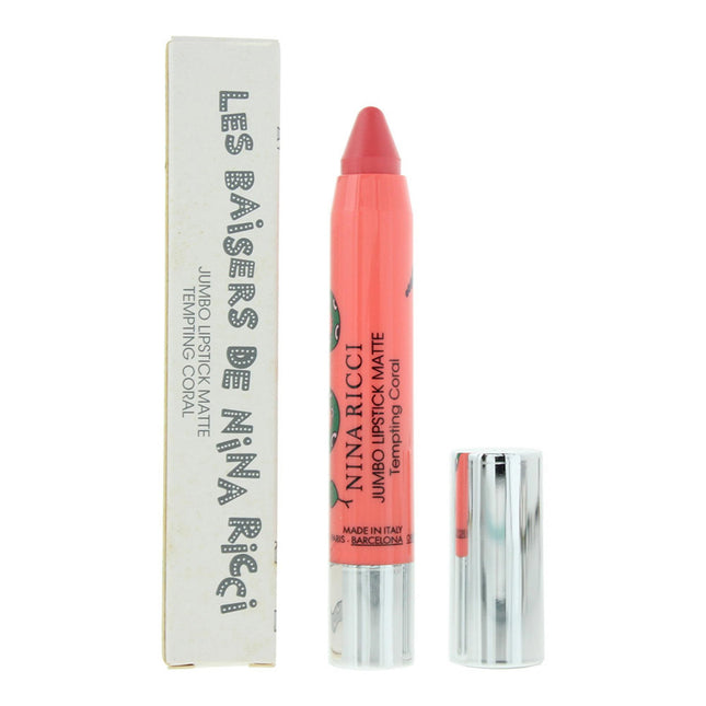 Nina Ricci Jumbo Lipstick Matte Matte – Cream Lipstick for Women, Tempting Coral, 2.5 g